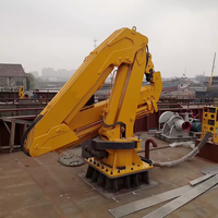 Grue de pont hydraulique Pont d'orientation télescopique Jib Boom Lifting Ship Crane