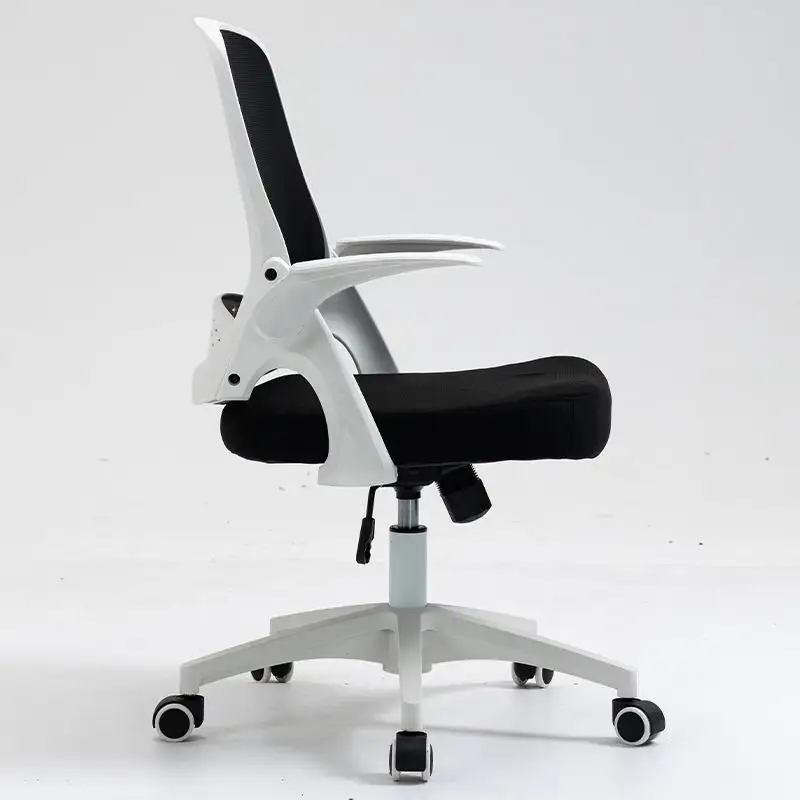 Офисное кресло со средней спинкой поворотное поясничное опорное настольное кресло, компьютерное эргономичное Сетчатое кресло с подлокотниками