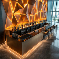 Design d'intérieur haut de gamme pour café, bar à café commercial, salon de café moderne, comptoir de bar en pierre de marbre artificielle