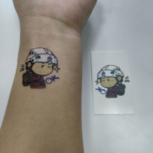Piccoli adesivi temporanei personalizzati per bambini impermeabili divertenti tatuaggi temporanei finti - Product Image 2