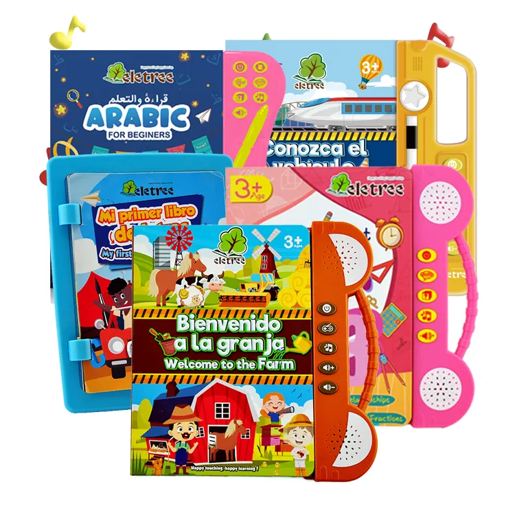 Kids 2022 Custom New Year Electronic Music Printing E-Book Sample Suppliers Sound Board Book With 10 Animals