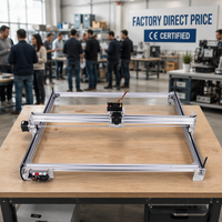 Mini routeur CNC de bureau pour le travail du bois 6550, machine de gravure laser avec module laser pour l'éducation scolaire et les créateurs