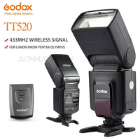 God ox TT520 II TT560 II Flash Video Light Lampe de déclenchement de flash de signal sans fil pour appareils photo reflex numériques Canon Nikon Pentax Olympus.