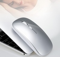 Penjualan Panas Mouse Nirkabel Berkualitas Tinggi 2.4G BT Tipis dengan Pengisian Daya Nirkabel Lampu LED Mouse Game Komputer Mode Ganda Nirkabel