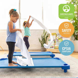 <span class=keywords><strong>Lettino</strong></span> Portatile <span class=keywords><strong>Montessori</strong></span> per Bambini Brandina Leggera per Riposino per Asilo Nido Scuola Materna e Aule Design Salvaspazio a Bassa Altezza - Product Image 2