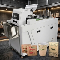 Impresora de Banda Continua de Sobremesa Giftec Mini A3 con Cabezal de Impresión Todo en Uno de Alta Velocidad para Vasos de Papel, Ventiladores y Cajas de Pizza