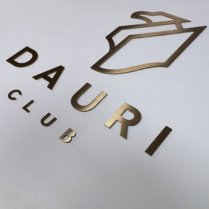 แฟชั่นตัวอักษรขนาดเล็กบางตกแต่งด้วยตนเองมีกาวในตัวตัวหนังสือโลหะสำหรับบ้านโรงแรมบาร์บริษัทโรงพยาบาลสวนสาธารณะ - Product Image 5