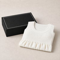 Nouvelle Robe Courte Tricotée Blanche Élégante et Ajustée à Col Rond Sans Manches avec Découpes, Coupe Trapèze, Tendance Quotidienne pour Femme – Collection Été 2026