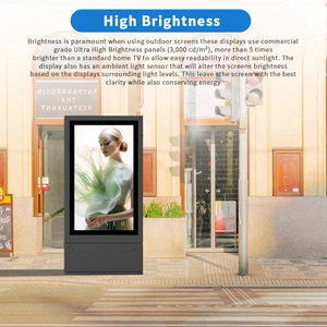 43 55 65 75inch không thấm nước mặt trời có thể đọc được 4K TV kiosk quảng cáo ngoài trời Màn hình LCD kỹ thuật số biển hiển thị - Product Image 3