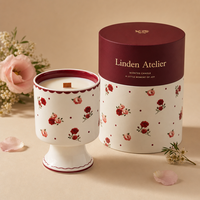 Bougie parfumée à mèche en bois longue durée pour la décoration intérieure, idéale pour la Saint-Valentin et la fête des Mères