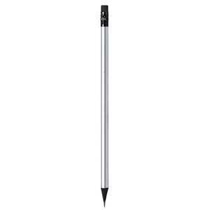 Matita Automatica in Metallo Argento D=7.3mm Lunghezza 190mm Larghezza di Scrittura 0.5/0.7/0.9/1.0mm Durezza Mina 2B/HB - Product Image 1