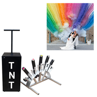 Déclencheur de feux d'artifice à fumée colorée en forme d'éventail, modèle personnalisable, pour fontaine froide, pour mariage, célébration en extérieur, révélation du sexe