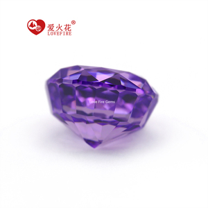 Ngô Châu Nhà Máy Giá 4K Nghiền Đá Cắt Tím Phong Lan Hình Tròn CZ Đá Quý 4Mm-16Mm 5A + Chất Lượng Tổng Hợp Cubic Zirconia Trong Kho - Product Image 2