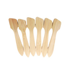 Ensemble de 6 pinceaux de maquillage en bambou, spatule cosmétique réutilisable, cuillère pour sourcils, lèvres, fard à paupières - Product Image 3