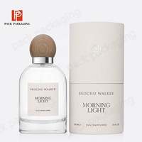 Boîte d'emballage de parfum de luxe personnalisée, tube en papier rond, boîte cadeau pour flacon de parfum avec logo, OEM en gros