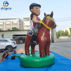 Sarah on horse balloon customized durable inflatable horse rider Holland cartoon balloon