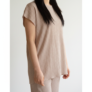 Ensemble de pyjama Ellie Mom ODM, tissu en polyester non tissé léger et respirant, tenue assortie, look mère-fille, couple, premier choix - Product Image 2