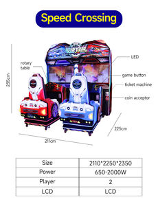 Máquina de Juego Arcade de Carreras de Coches con Monedas, Simulador de Carreras de Cruce de Velocidad con Asiento, Simulador de Carreras de Movimiento Completo en Venta - Product Image 2