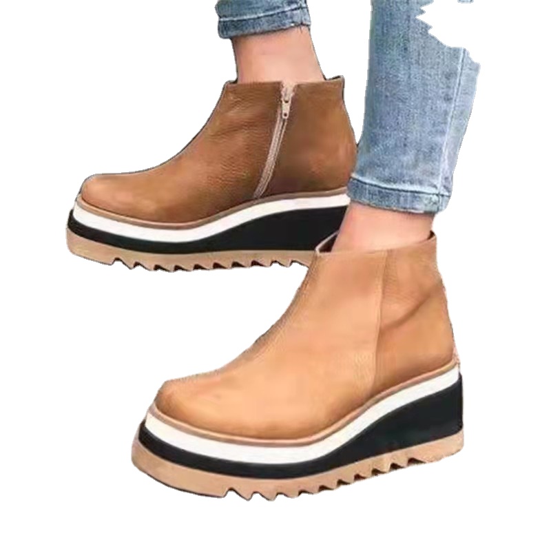 Женские модные британские БОТИНКИ-мартинсы без шнуровки