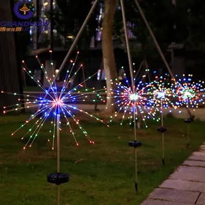 Garden Village Decoration LED Outdoor Waterproof Solar Firework Lights