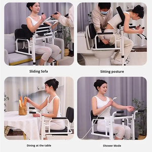 विकलांग अवैध विकलांग के लिए कम्मोड शॉवर व्हीलचेयर के साथ स्थानांतरण शौचालय कुर्सी रोगी लिफ्ट - Product Image 3