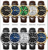 Nouvelles montres à quartz pour hommes Poedagar 615 de luxe, couleur verte, argentée, noire, dorée, Reloj, acier inoxydable, cuir, Montre Homme, montre-bracelet