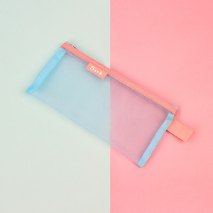 Tas penyimpanan transparan kustom kantung kapasitas besar kotak alat tulis sekolah lembut lembut kotak pensil jaring langsung - Product Image 3