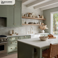Cuisine modulaire sur mesure, design moderne et contemporain, aménagement en U, tiroirs à fermeture amortie, construction ignifuge, MDF robuste