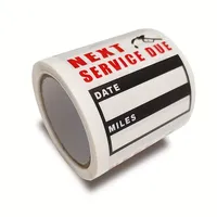 Autocollant de flexographie pour changement d'huile de voiture, rappel de maintenance et de date d'expiration, autocollant de fenêtre étanche, étiquette adhésive