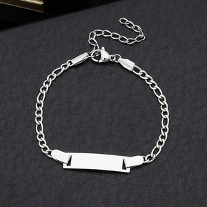 Bracelet pour enfants en acier inoxydable réglable, personnalisable, gravable, avec inscription personnalisée, bijoux DIY - Product Image 5