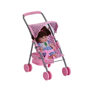 Premium girls toys pretend play preschool stroller for dolls foldable toy carrier