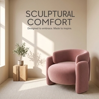 Fauteuil d'appoint moderne rembourré en tissu, vente directe usine, OEM/ODM, idéal pour salon, chambre et appartement