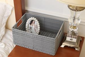 Cesta de plantas de ratán de plástico para compras populares ecológicas, cesta de almacenamiento de ratán tejida hecha a mano - Product Image 6