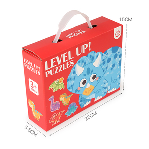 Bambini Montessori cartone animato animale dinosauro 6 pezzi confezione regalo Puzzle di carta educativi giocattoli di apprendimento per bambini ragazzi ragazze - Product Image 4