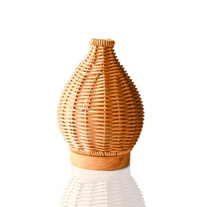 Hot sale 100ml Rattan Humidifier Mist Lamp Fogging Aromatherapy Aroma Diffuser Usb 7 Colors Light Cool-mist Impeller Humidifier