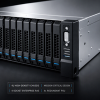 Servidor en Rack 1U NF8480M7 de Inspur, Quad Xeon de 4.ª Generación, Escalable, DDR5, PCIe 5.0, NVMe, SAP HANA, Servidor IT Empresarial, Suministro OEM