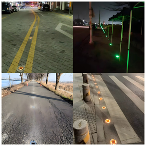 تعمل بالطاقة الشمسية الألومنيوم الطريق السلامة القط ضوء العين اللمس Ip68 عاكس الطريق الشمسية مسمار تحذير المرور المنتج - Product Image 3