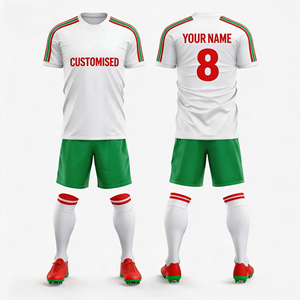 Maillots de football personnalisés en gros pour le monde entier – Respirants, séchage rapide, manches courtes, tenues de sport d'été pour adultes et enfants - Product Image 1