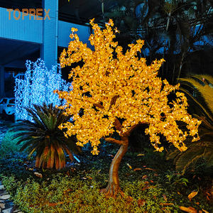 Lampu pohon <span class=keywords><strong>Maple</strong></span> LED musim gugur desain Eropa pohon kuning buatan luar ruangan lanskap taman pesta Natal pernikahan - Product Image 4