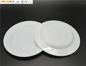 Toptan 6 "sert plastik servis tabakları Catering malzemeleri parti plakaları seti zarif beyaz düğün dekorasyon plakaları