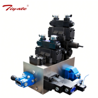 Ensemble de vanne solénoïde avec connecteur DIN standard et corps de vanne noir mat pour circuits de commande, groupe de vannes hydrauliques intégré