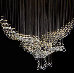 Banquet Hall Lightings Chandelier Turkish Eagle Shaped K9 Crystal Raindrop Decorative Pendant Light for Hotel Project - Product Image 2