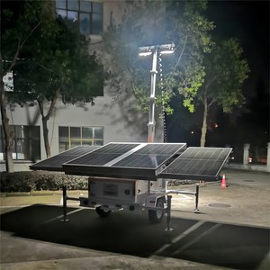 Hankun Solar Mobile Light <b>Tower</b> 6-9m LED Lighting System With Battery <b>Power</b> Supply For Outdoor Use - Product Image 2