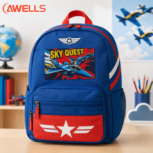 Écusson tissé personnalisé AWELLS avec logo d'aviation Sky Quest pour vestes de pilote et accessoires d'aventure - Product Image 2
