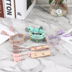 Bracelet personnalisé multicolore tissé à la main, de haute qualité, élégant, tissé à la main, mon logo, tissé mexicain, rivet, bracelet personnalisable - Product Image 2