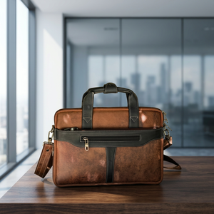BS INTERNATIONAL Real Cow Buffalo Leather Genuine Korean Popular Shoulder Travel <b>Laptop</b> Briefcase Large Capacity Lightweight - Product Image 1