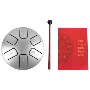 Tambor de Lengüeta de Acero <span class=keywords><strong>Mini</strong></span> de 6 Notas y 3.8 Pulgadas, Tambor de Mano, Tambor Zen, Instrumento de Percusión con <span class=keywords><strong>Baquetas</strong></span> - Product Image 6