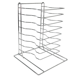 Rejilla de acero inoxidable de varias capas para pizza, para secar platos y tazones en la cocina, tamaño L, forma cuadrada - Product Image 5