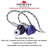 PENSVOX Trendy Nouvelle technologie TWS Écouteurs sans fil Coque en résine Service d'assemblage de bouchons d'oreille PCBA Type-C Câble d'écouteur remplaçable