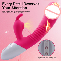 Vibromasseur Lapin en Silicone avec Modes de Chauffage et de Succion, Stimulateur Clitoridien et Point G, Jouet Sexuel Adulte pour le Plaisir Féminin, Masturbateur
